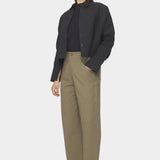 7115 by Szeki Signature 3/4 Cropped Shirt Jacket Canvas Edition Black relaxed fit front view