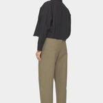 7115 by Szeki Signature 3/4 Cropped Shirt Jacket Canvas Edition Black back view