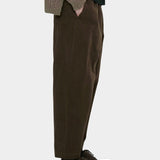 7115 by Szeki Signature Elastic Pull-Up Trouser in Taupe Brown elastic waist pant