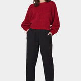 Atelier Delphine - Balloon Sleeve Sweater - Burgundy - Sweater - YUCCA,  boutiques near me, women’s quality knitwear.