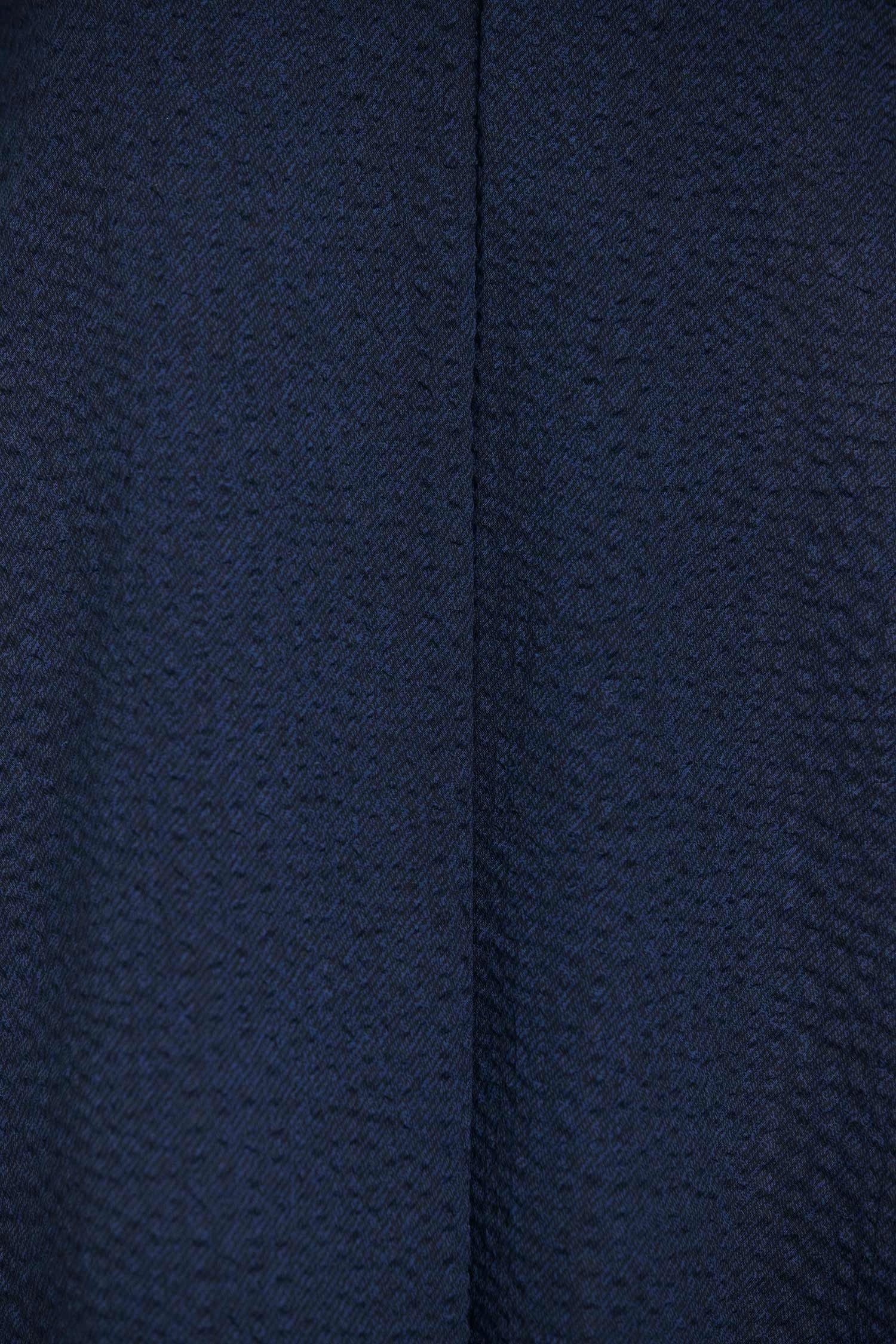 Black Crane Wide Pants Navy fabric detail textured cotton navy