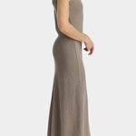 Black Crane - Maxi Dress - Slate - Dresses - YUCCA, artistic clothing for women, women’s elevated basics, shop local Denver.