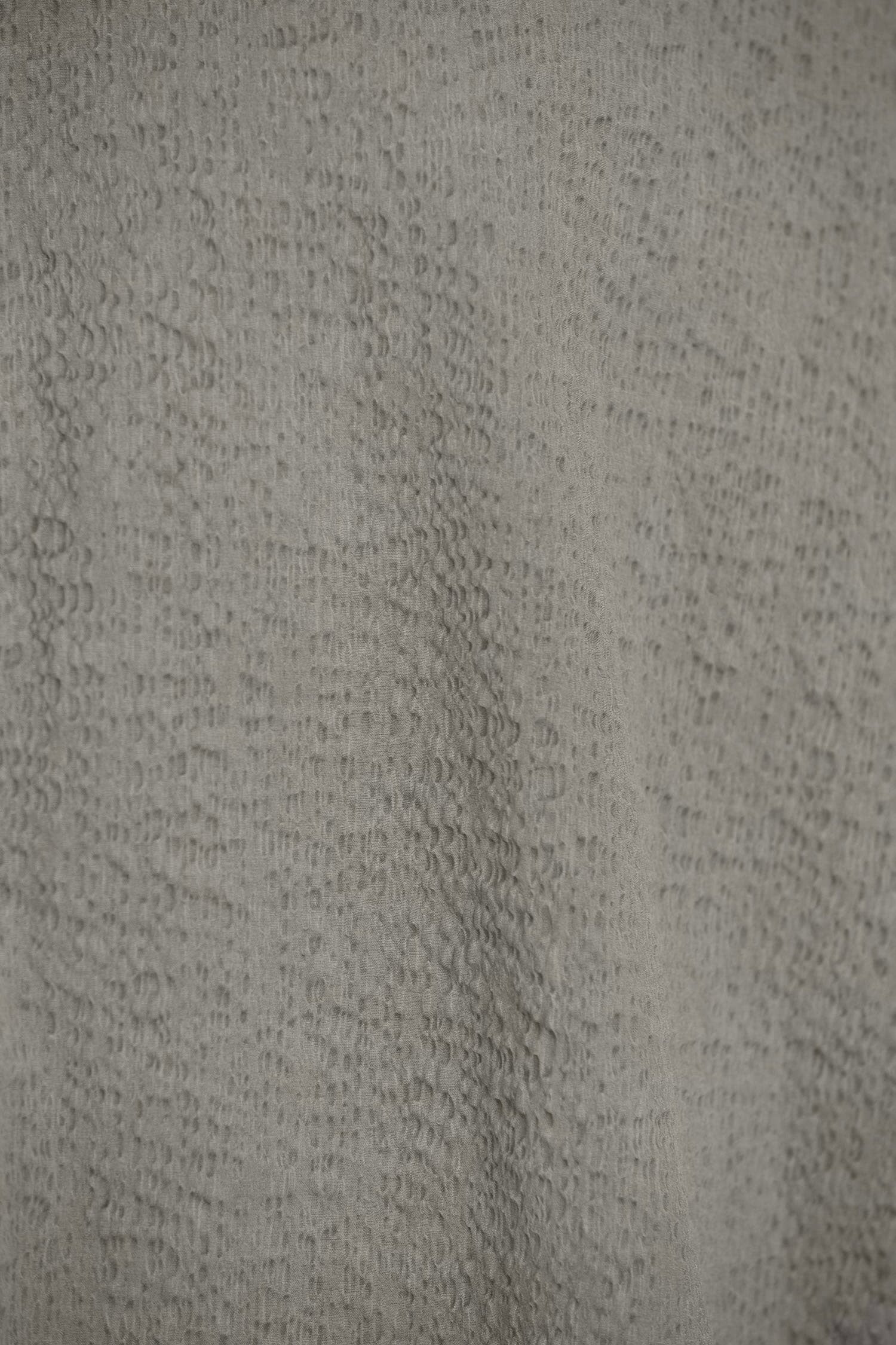 Black Crane spoon jacket p grey japanese cotton fabric texture ripple weave detail