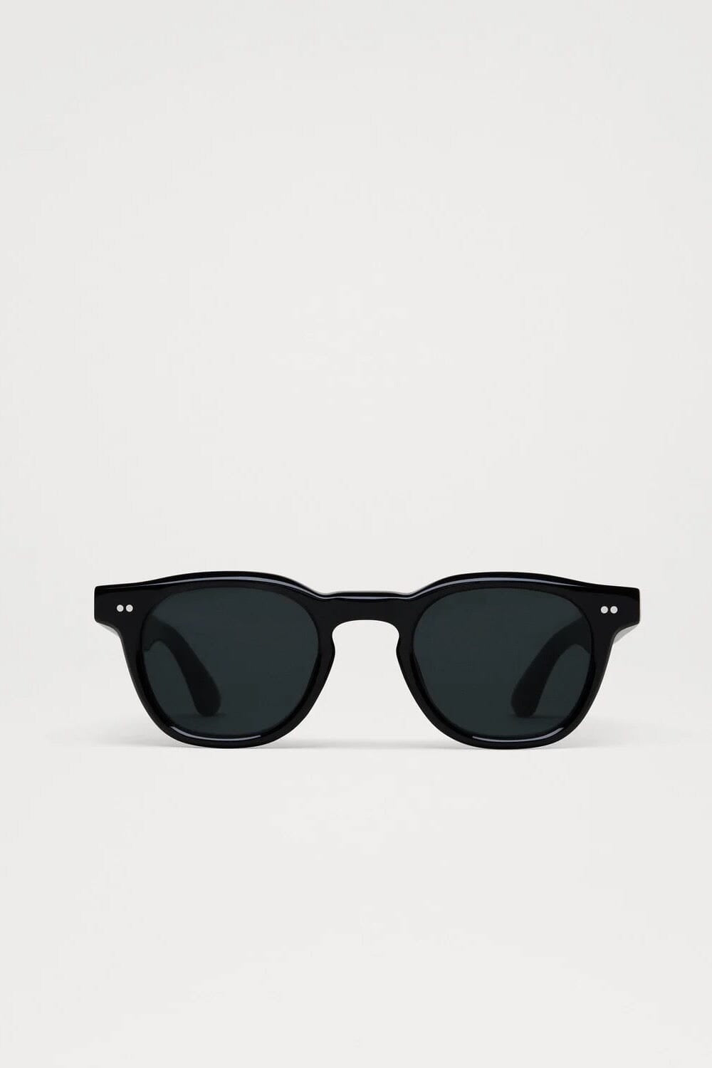 CHIMI 01 Sunglasses Black front view with black acetate frame and dark lenses