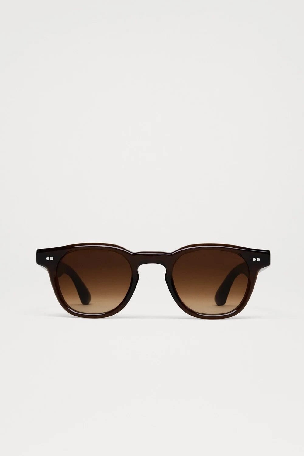 CHIMI 01 Sunglasses Brown front view with gradient lenses and rounded square frame at YUCCA Denver