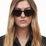 Chimi - 02 Sunglasses - Black - YUCCA, Artistic sunglasses for women, boutique near me, minimalist sunglasses.