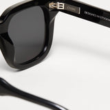 Chimi - 04 Sunglasses - Black - Sunglasses - YUCCA, Artistic sunglasses for women, minimalist sunglasses, shop local Denver.
