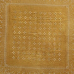 Eco Raw Studio - Raw Silk Bandana - Desert Gold x White Ink - Bandana - YUCCA, artistic accessories, boutique near me.