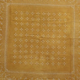 Eco Raw Studio - Raw Silk Bandana - Desert Gold x White Ink - Bandana - YUCCA, artistic accessories, boutique near me.