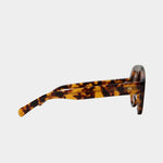 Elisa Johnson Val brown tortoise acetate sunglasses side view