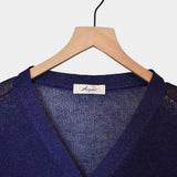 Japan Whole Garment Knit Cardigan, Navy