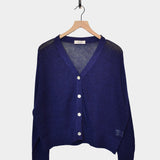 Japan Whole Garment Knit Cardigan, Navy