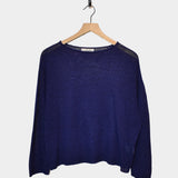 Japan Whole Garment Knit Pullover, Navy