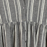 Ichi Antiquités - Random Stripe Dress - Gray - YUCCA, high quality capsule wardrobe, boutiques denver, elevated basics.