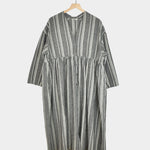 Ichi Antiquités - Random Stripe Dress - Gray - YUCCA, high quality capsule wardrobe, boutiques denver, elevated basics.