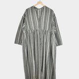 Ichi Antiquités - Random Stripe Dress - Gray - YUCCA, high quality capsule wardrobe, boutiques denver, elevated basics.