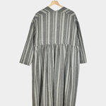 Ichi Antiquités - Random Stripe Dress - Gray - YUCCA, high quality capsule wardrobe, boutiques denver, elevated basics.