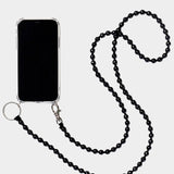 Ina Seifart Handykette Phone Necklace Black wooden beaded crossbody phone strap