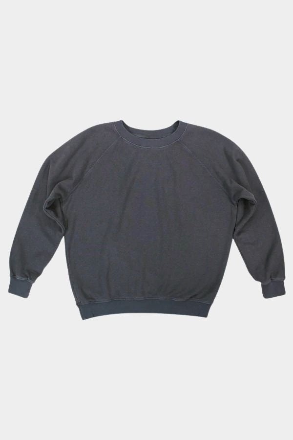 Jungmaven Bonfire Raglan Sweatshirt Diesel Gray heavyweight hemp French terry crewneck unisex Made in USA 