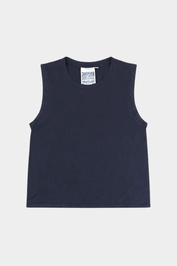 Jungmaven Phoenix Muscle Tee black hemp cotton muscle tank flat lay