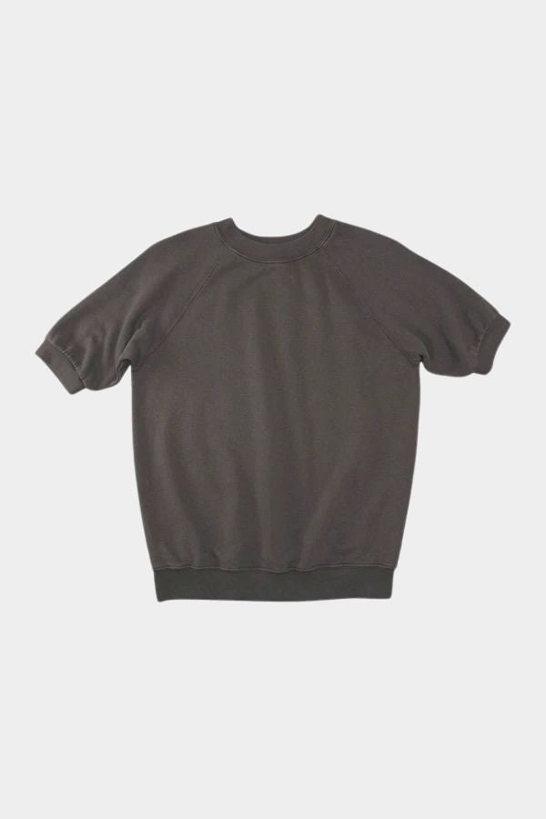 Jungmaven Short Sleeve Raglan Fleece Sweatshirt Coffee Bean heavyweight hemp organic cotton fleece Made in USA