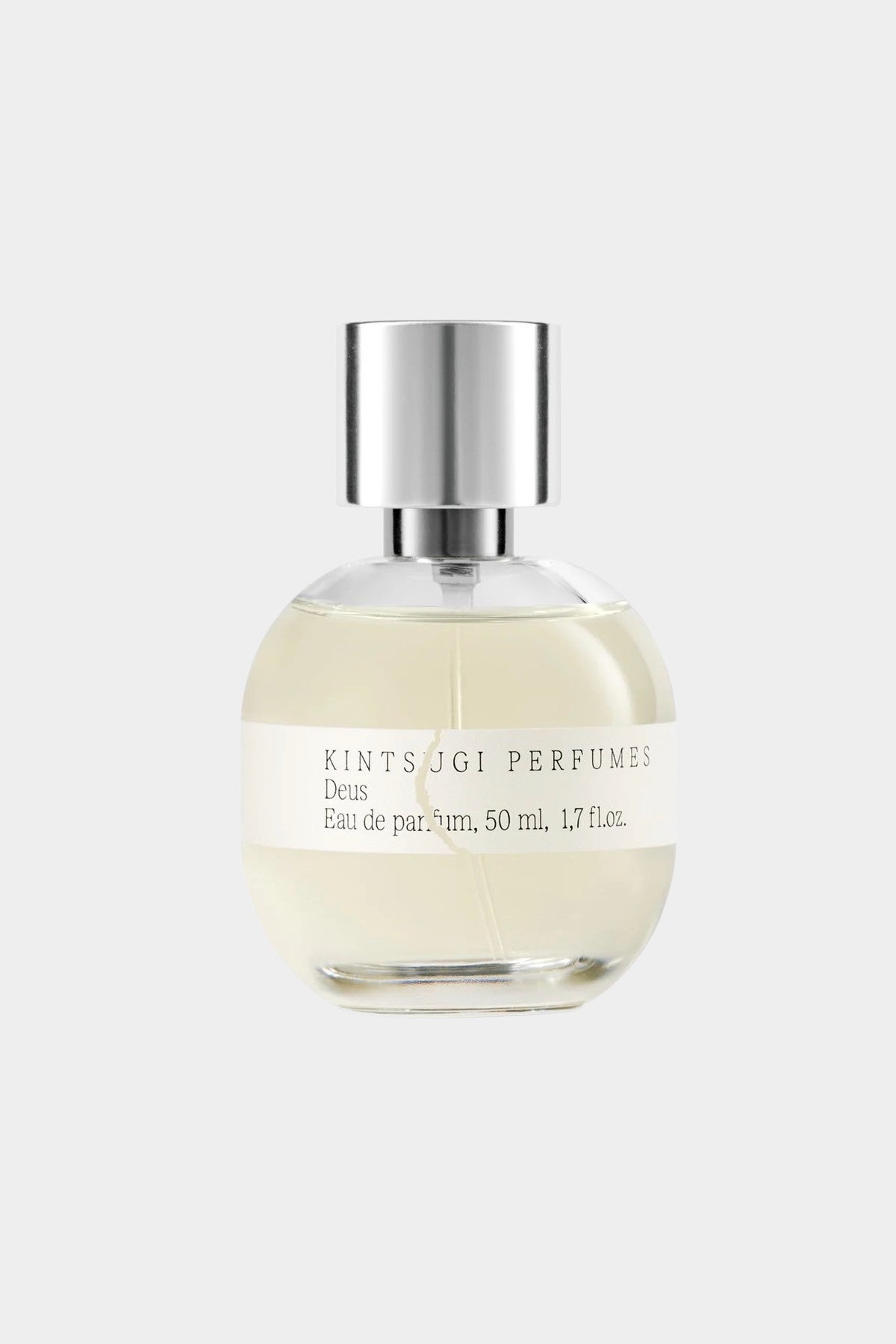 Kintsugi Perfumes Deus Eau de Parfum 50ml glass bottle with silver cap