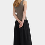 Back view of the Flint Kowtow Everyday Singlet showing its scoop neckline and close fit.