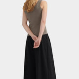 Back view of the Flint Kowtow Everyday Singlet showing its scoop neckline and close fit.