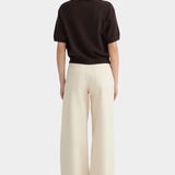 Back view of the Sable Shoreline Tee showing its relaxed shape and ribbed hem