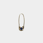 Loren Stewart Cirque Safety Pin Earring with blue sapphire at YUCCA Denver