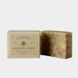 Los Poblanos Lavender Honey Bar Soap with local honey and lavender beside branded packaging at YUCCA Denver