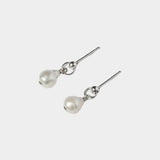 maslo balle pearl drop stud earrings sterling silver pair
