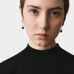 Maslo Jewelry - Collette Earrings - Black Onyx - Earrings - YUCCA, Denver boutique jewelry, sculptural modern accessories.
