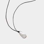 Maslo - Large Pebble Pendant Necklace - YUCCA, minimalist sculptural jewelry for women, women’s artistic jewelry.