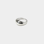 Maslo - Outlined Domed Ring - Sterling Silver - Rings - YUCCA, sculptural artistic jewelry for women, unique jewelry Denver.