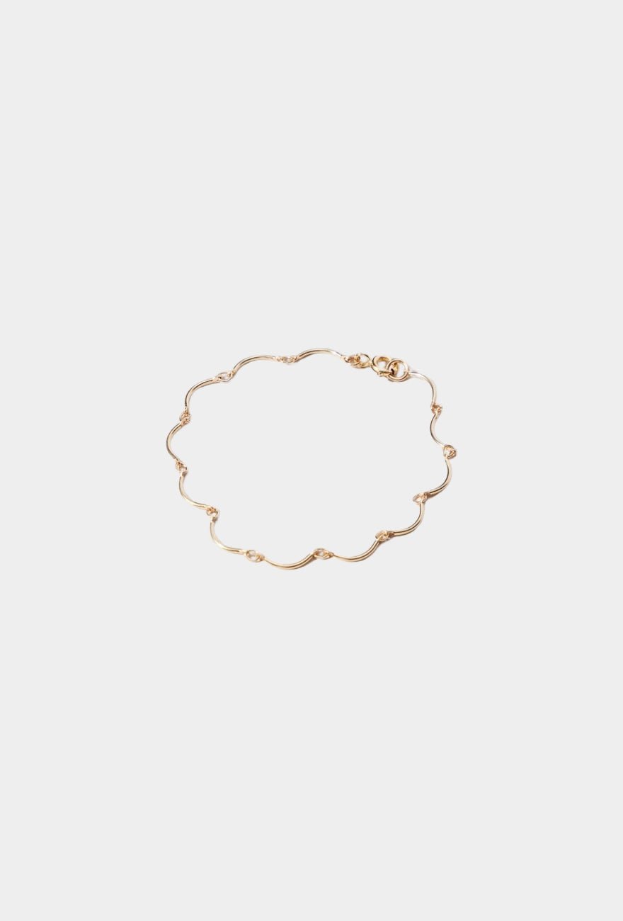 Maslo Jewelry gold filled scallop chain bracelet
