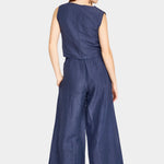 barcelona sunrise top blueberry styled outfit with matching pant shop yucca denver