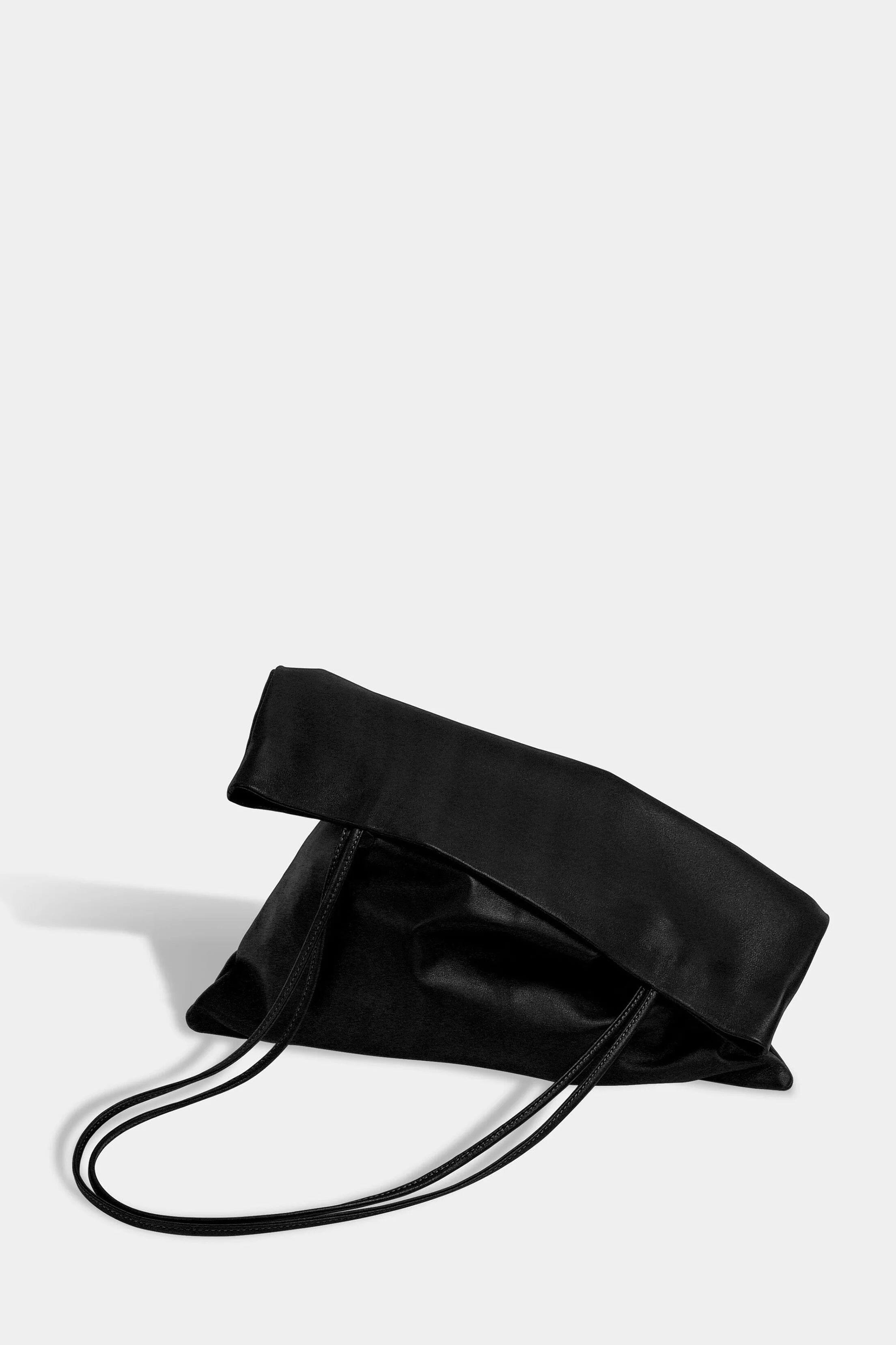 Modern Weaving Slim Lamb Sak Black in Italian lamb leather with soft drape and ultra-slim shoulder straps
