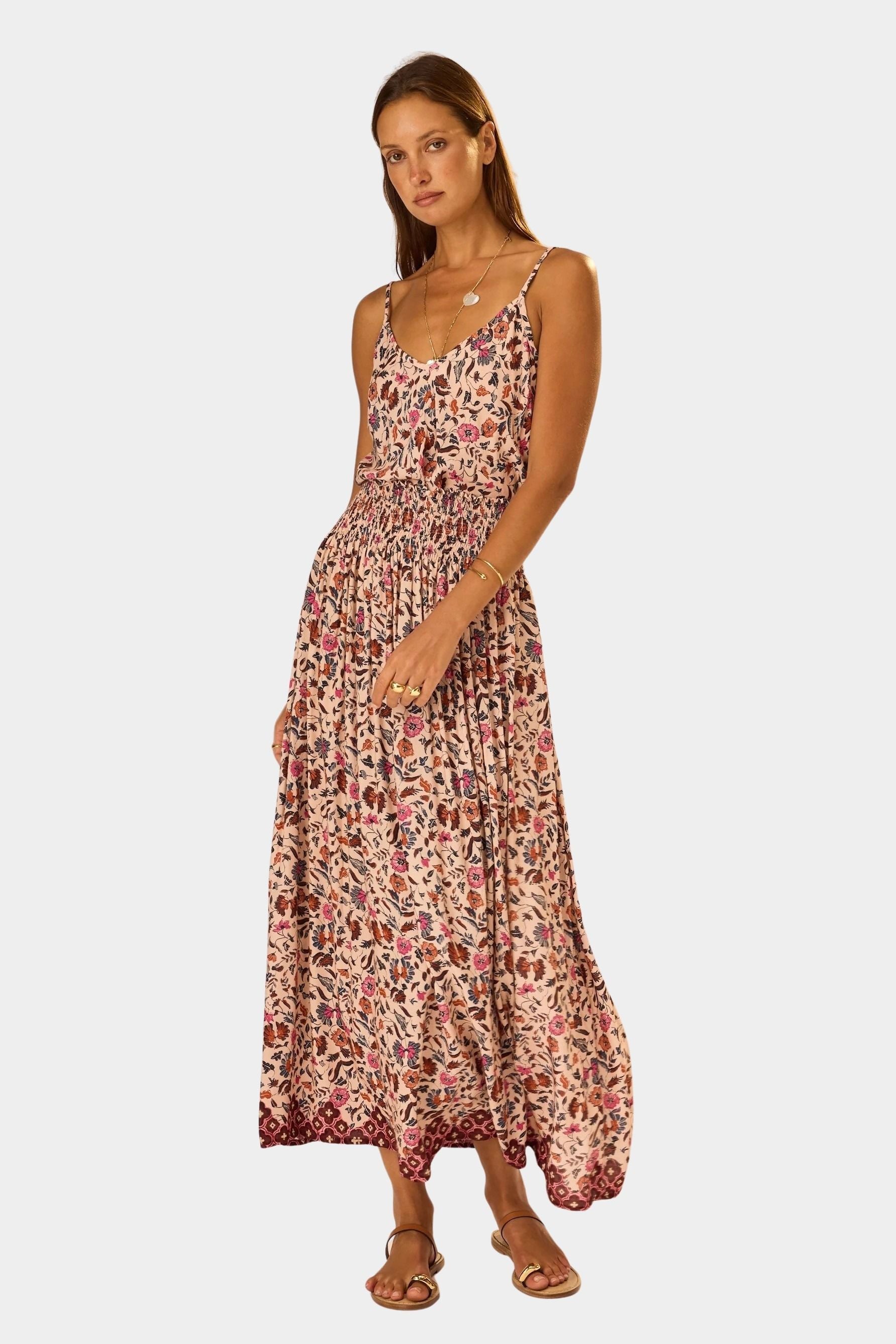 Natalie Martin Heath Cami Wildflower Spice relaxed floral camisole front view
