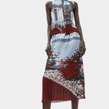 Full look featuring No.6 Rae Tank Cinema paired with matching pleated midi skirt at SHOP YUCCA Denver