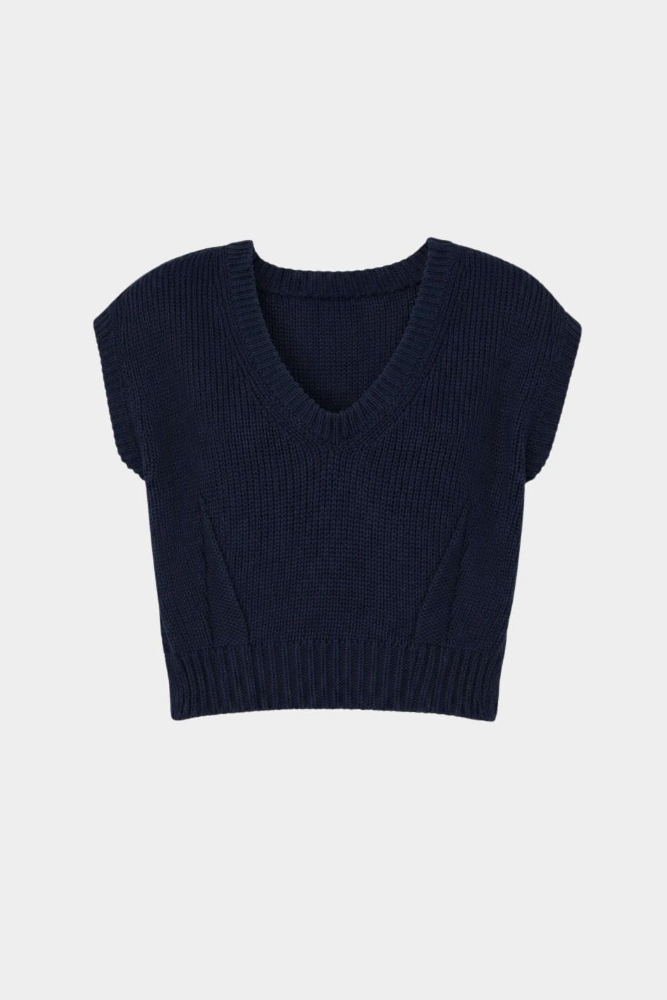 Flay lay of the Rachel Comey Corsa Top in Navy.