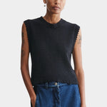 Rachel Comey Relent Top Black sleeveless knit tank front view
