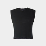 Rachel Comey Relent Top Black sleeveless textured knit tank flat lay