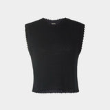 Rachel Comey Relent Top Black sleeveless textured knit tank flat lay