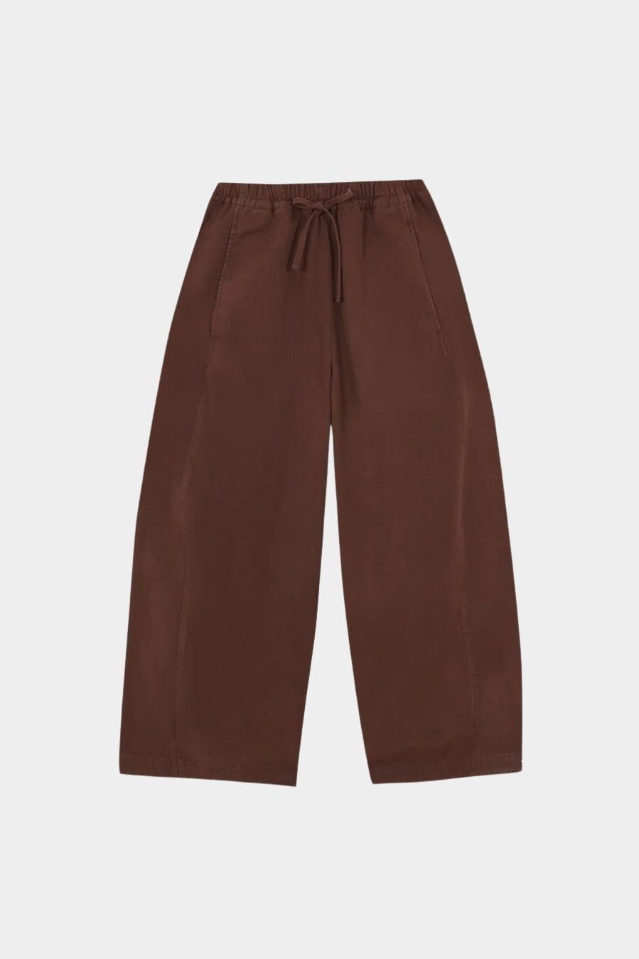 Rita Row Paradiso Pants brown cotton barrel leg pants flat lay front view