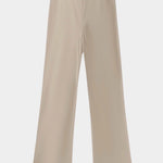 Silk Laundry bias cut silk satin pants hazelnut front view