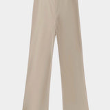 Silk Laundry bias cut silk satin pants hazelnut front view