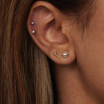 wwake - Caged Pearl Stud Earring - Earrings - YUCCA, artistic jewelry for women, boutique near me.