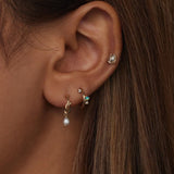 wwake - Caged Pearl Stud Earring - Earrings - YUCCA, artistic jewelry for women, boutique near me.