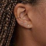 wwake - Crescent Wisp Earring - Earrings - YUCCA, artistic jewelry for women, boutique near me, boutique stores near me.